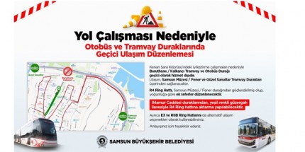 Baruthane-Kalkancı Durağı Geçici Olarak Hizmet Dışı Kalacak